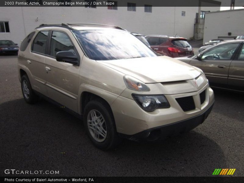 Champagne Beige Metallic / Dark Taupe 2003 Pontiac Aztek