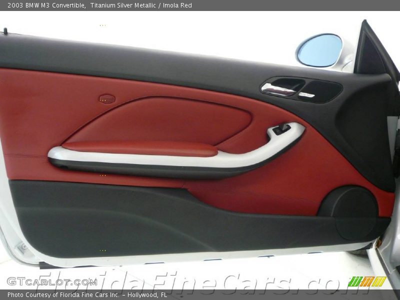 Titanium Silver Metallic / Imola Red 2003 BMW M3 Convertible