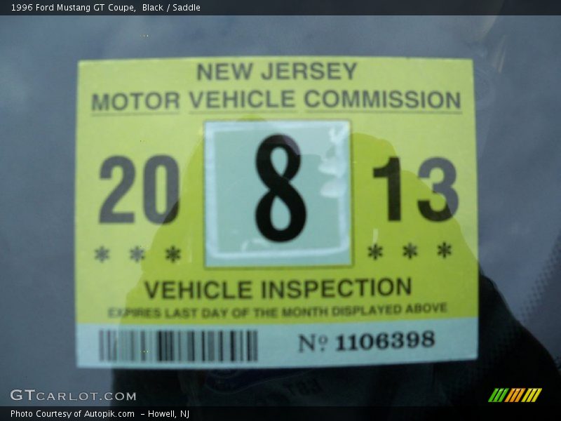 Black / Saddle 1996 Ford Mustang GT Coupe