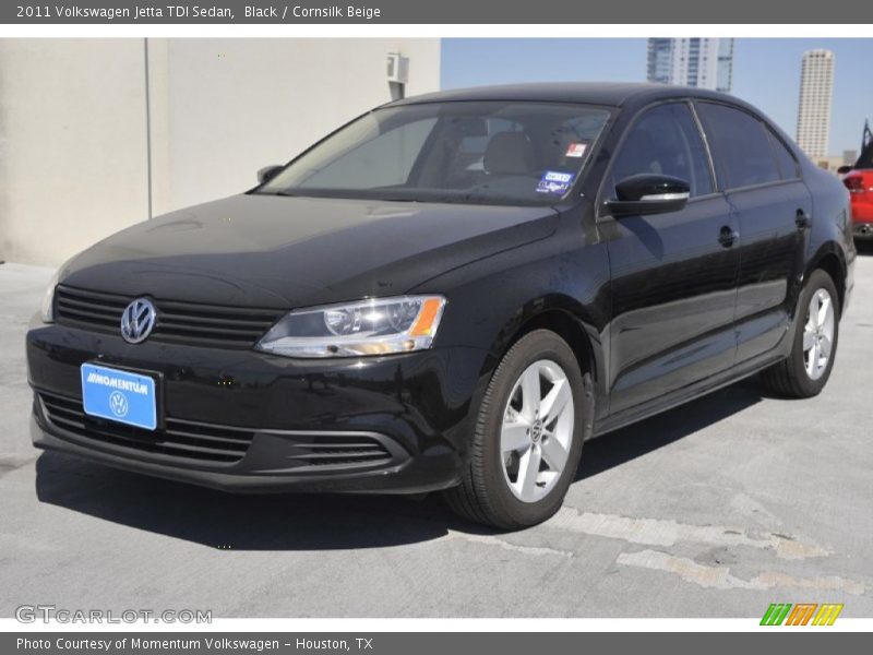 Black / Cornsilk Beige 2011 Volkswagen Jetta TDI Sedan