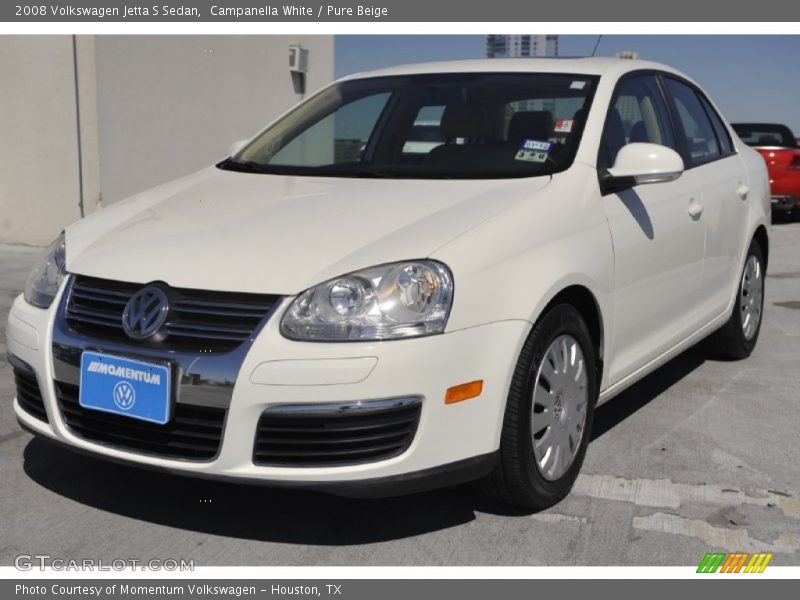 Campanella White / Pure Beige 2008 Volkswagen Jetta S Sedan