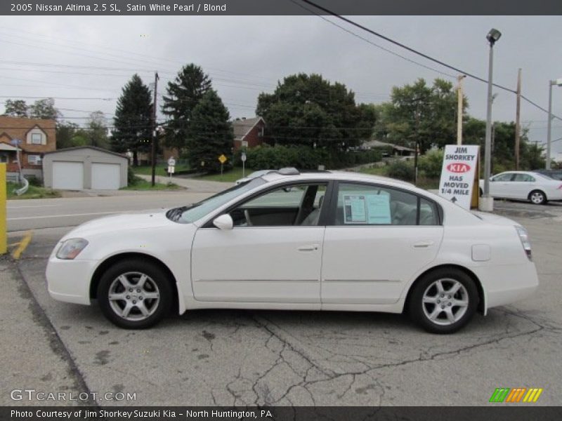 Satin White Pearl / Blond 2005 Nissan Altima 2.5 SL