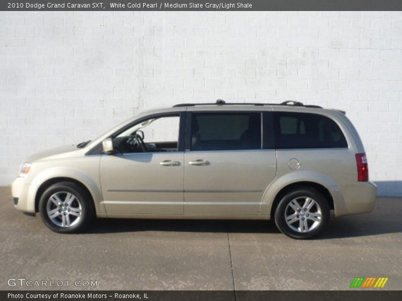 White Gold Pearl / Medium Slate Gray/Light Shale 2010 Dodge Grand Caravan SXT
