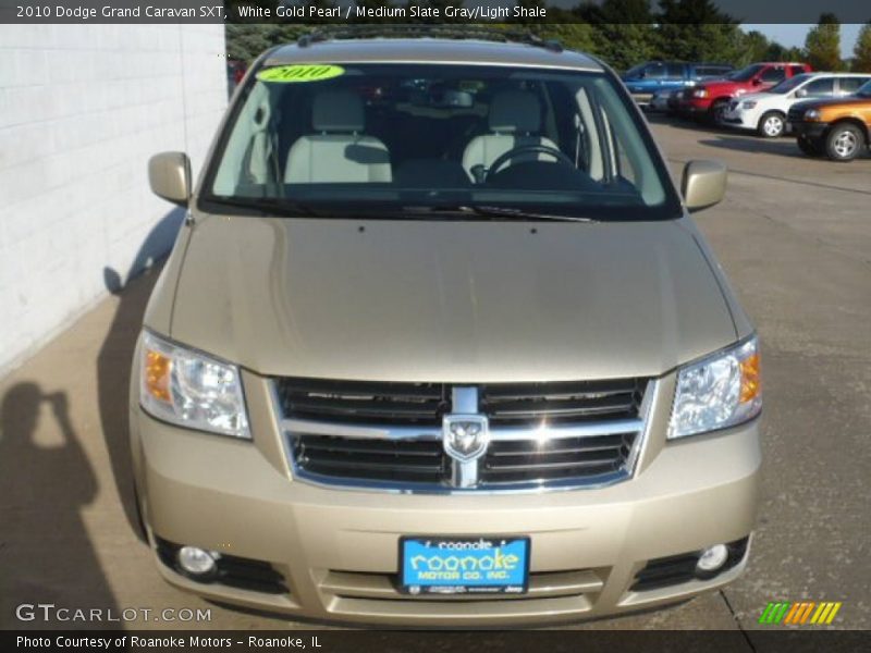 White Gold Pearl / Medium Slate Gray/Light Shale 2010 Dodge Grand Caravan SXT