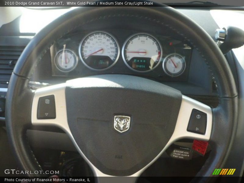 White Gold Pearl / Medium Slate Gray/Light Shale 2010 Dodge Grand Caravan SXT