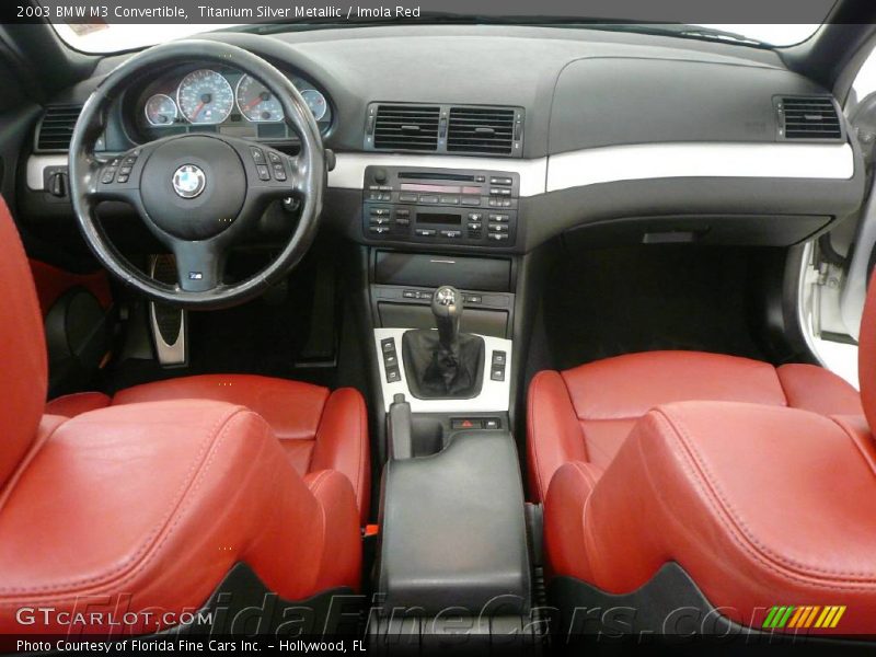 Titanium Silver Metallic / Imola Red 2003 BMW M3 Convertible