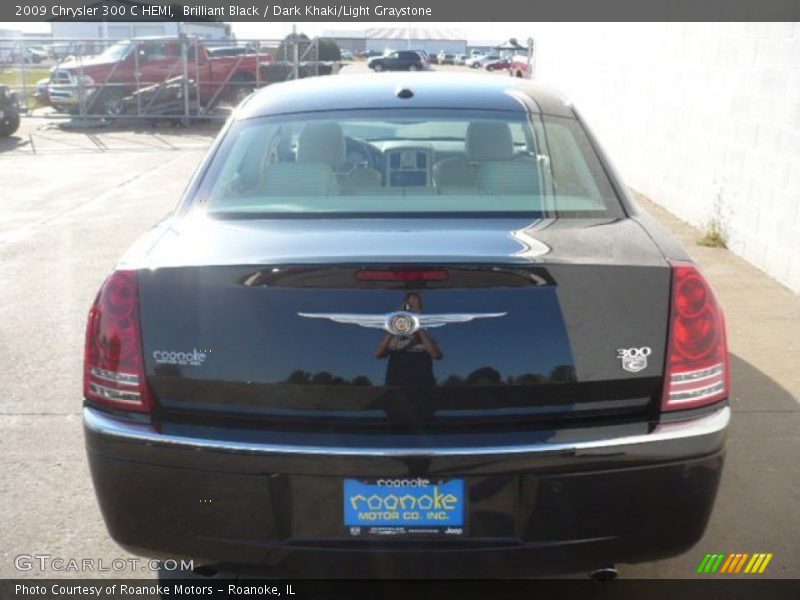 Brilliant Black / Dark Khaki/Light Graystone 2009 Chrysler 300 C HEMI