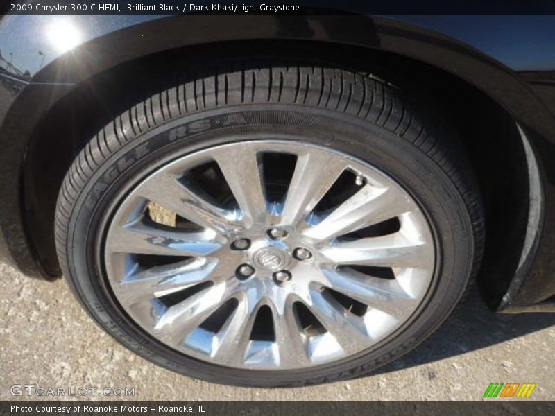 Brilliant Black / Dark Khaki/Light Graystone 2009 Chrysler 300 C HEMI