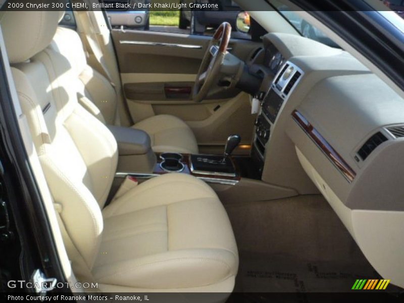 Brilliant Black / Dark Khaki/Light Graystone 2009 Chrysler 300 C HEMI