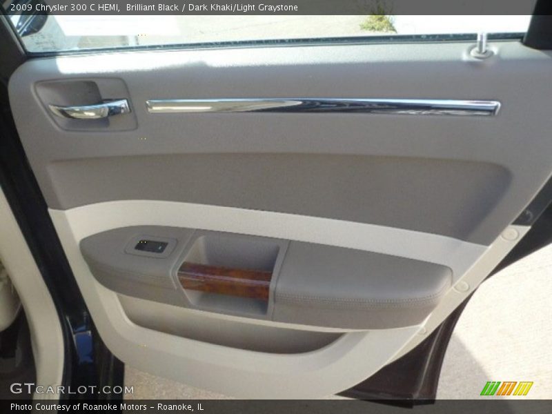 Brilliant Black / Dark Khaki/Light Graystone 2009 Chrysler 300 C HEMI