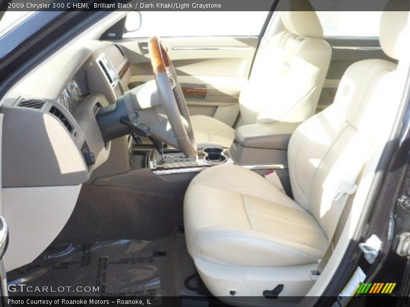 Brilliant Black / Dark Khaki/Light Graystone 2009 Chrysler 300 C HEMI