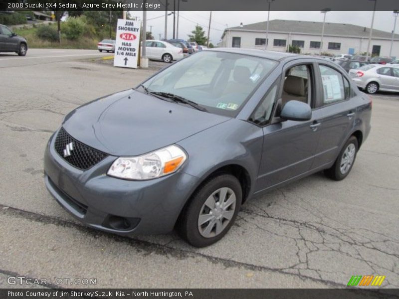 Azure Grey Metallic / Beige 2008 Suzuki SX4 Sedan