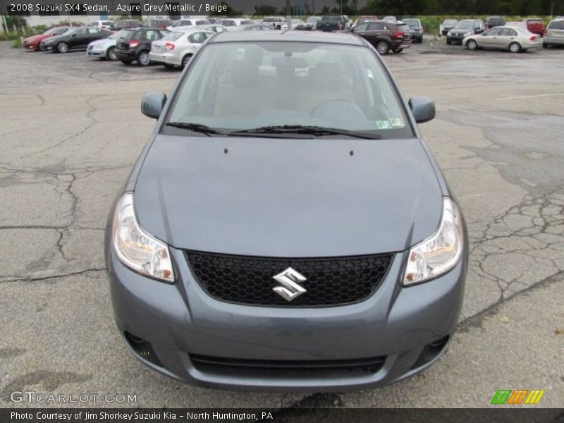 Azure Grey Metallic / Beige 2008 Suzuki SX4 Sedan