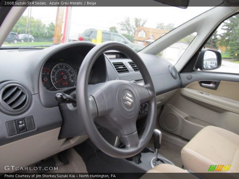 Azure Grey Metallic / Beige 2008 Suzuki SX4 Sedan