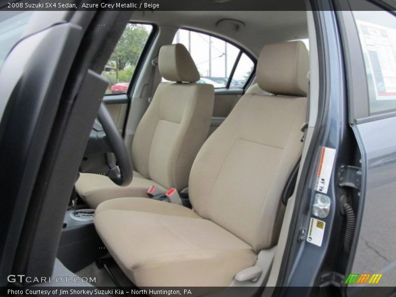 Azure Grey Metallic / Beige 2008 Suzuki SX4 Sedan