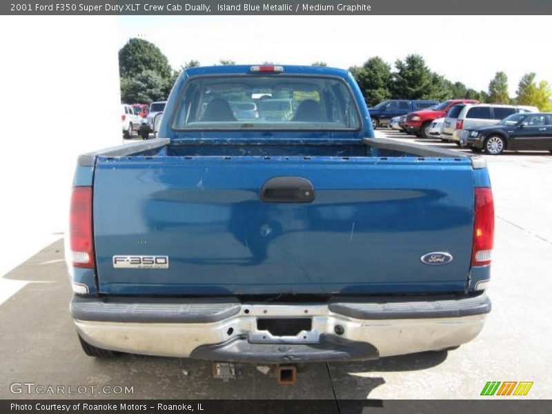 Island Blue Metallic / Medium Graphite 2001 Ford F350 Super Duty XLT Crew Cab Dually