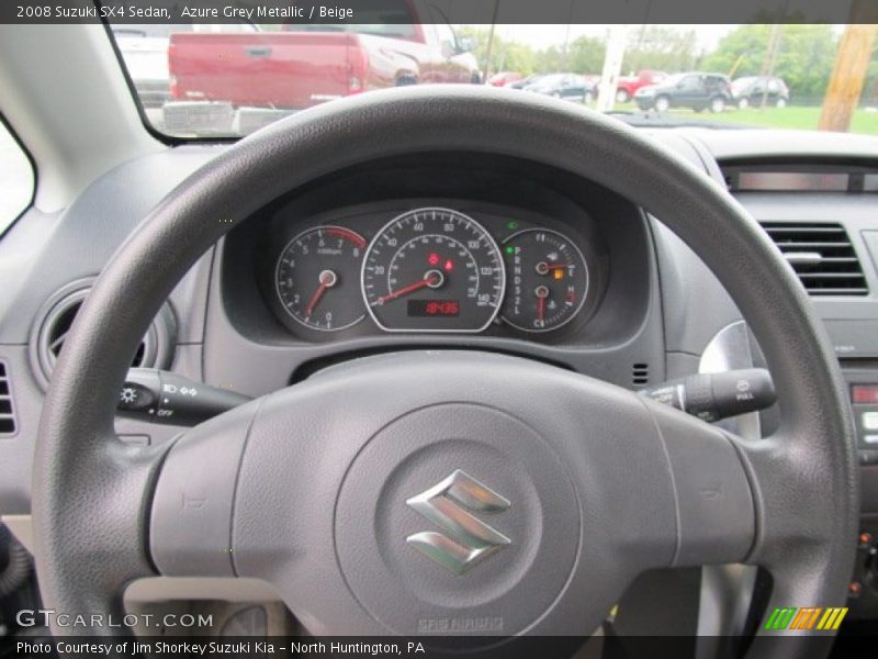 Azure Grey Metallic / Beige 2008 Suzuki SX4 Sedan