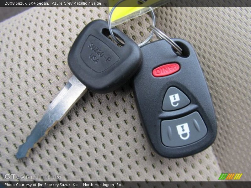 Azure Grey Metallic / Beige 2008 Suzuki SX4 Sedan