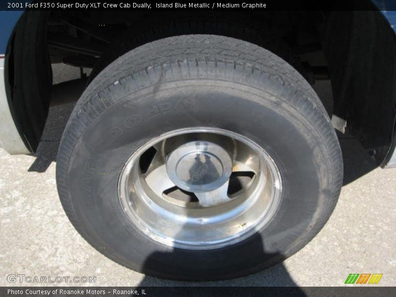 Island Blue Metallic / Medium Graphite 2001 Ford F350 Super Duty XLT Crew Cab Dually