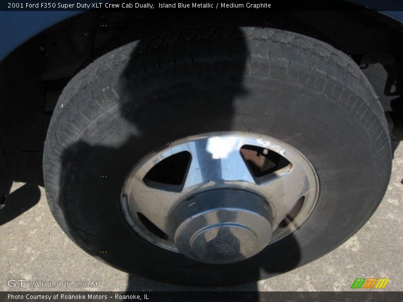 Island Blue Metallic / Medium Graphite 2001 Ford F350 Super Duty XLT Crew Cab Dually