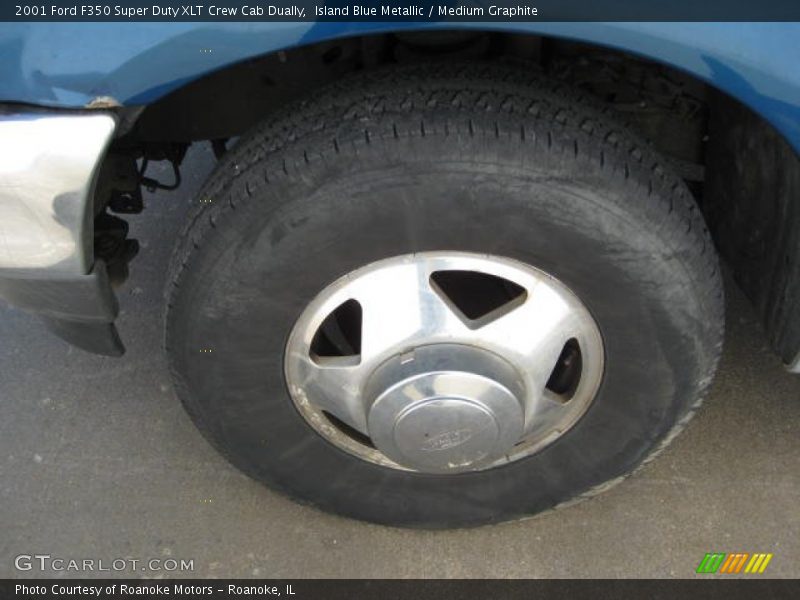 Island Blue Metallic / Medium Graphite 2001 Ford F350 Super Duty XLT Crew Cab Dually