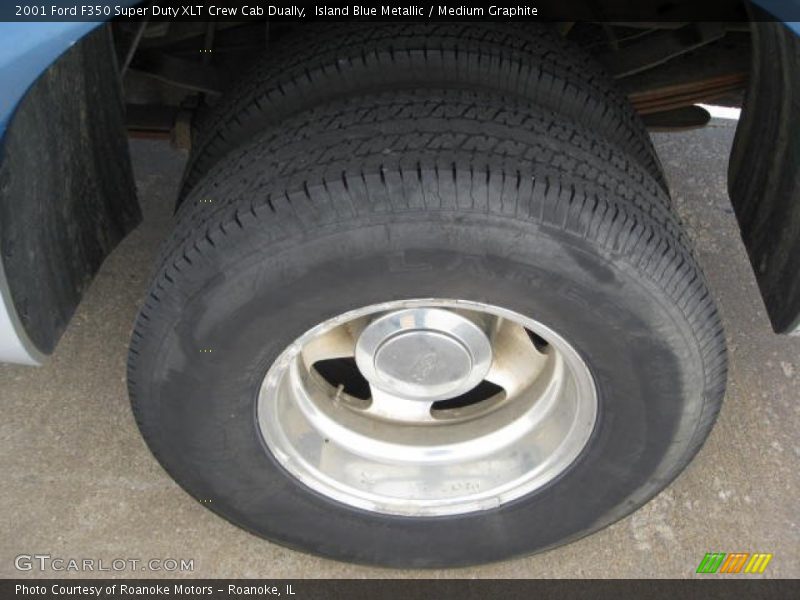 Island Blue Metallic / Medium Graphite 2001 Ford F350 Super Duty XLT Crew Cab Dually