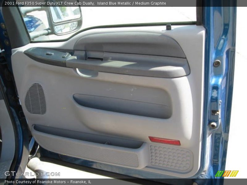 Island Blue Metallic / Medium Graphite 2001 Ford F350 Super Duty XLT Crew Cab Dually
