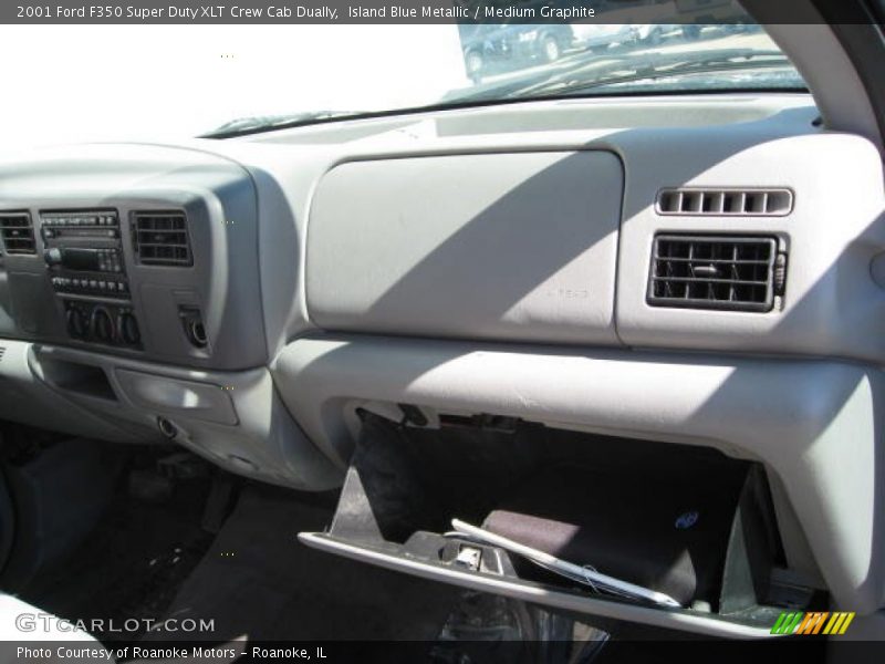 Island Blue Metallic / Medium Graphite 2001 Ford F350 Super Duty XLT Crew Cab Dually