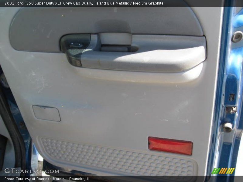 Island Blue Metallic / Medium Graphite 2001 Ford F350 Super Duty XLT Crew Cab Dually