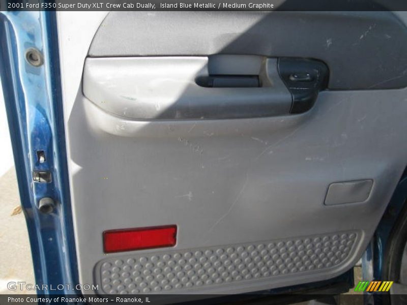 Island Blue Metallic / Medium Graphite 2001 Ford F350 Super Duty XLT Crew Cab Dually