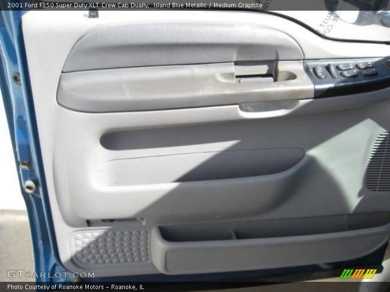Island Blue Metallic / Medium Graphite 2001 Ford F350 Super Duty XLT Crew Cab Dually