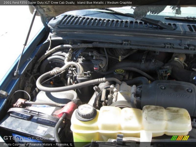 Island Blue Metallic / Medium Graphite 2001 Ford F350 Super Duty XLT Crew Cab Dually