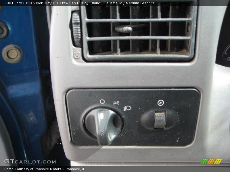 Island Blue Metallic / Medium Graphite 2001 Ford F350 Super Duty XLT Crew Cab Dually