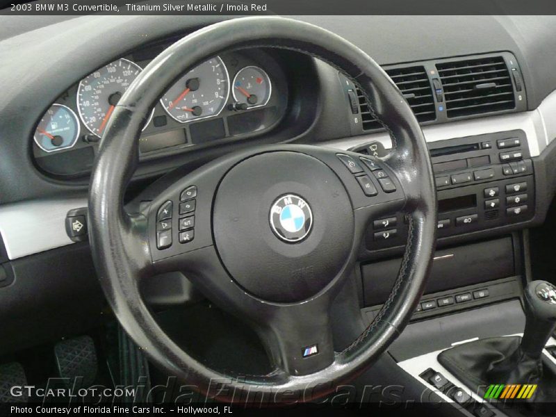 Titanium Silver Metallic / Imola Red 2003 BMW M3 Convertible