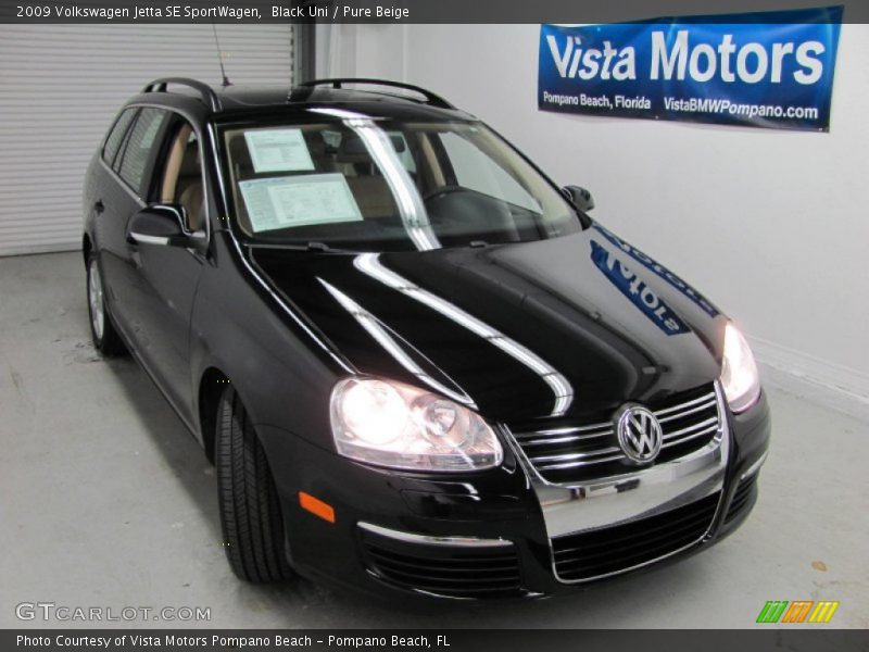 Black Uni / Pure Beige 2009 Volkswagen Jetta SE SportWagen