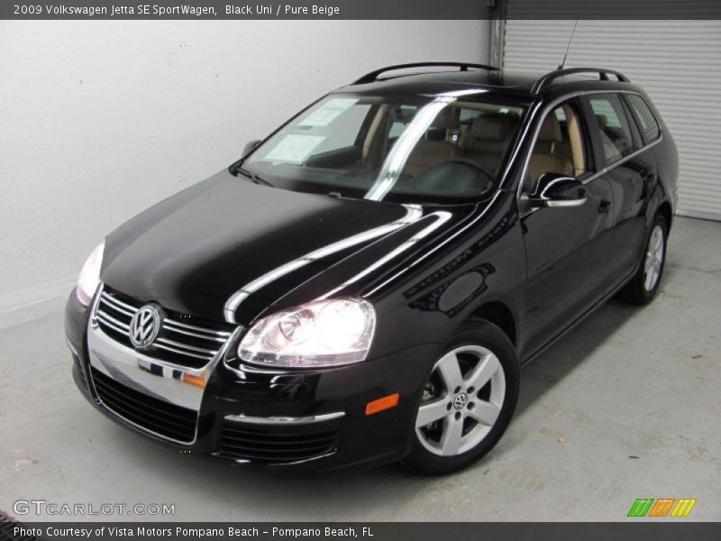 Black Uni / Pure Beige 2009 Volkswagen Jetta SE SportWagen