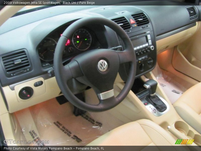 Black Uni / Pure Beige 2009 Volkswagen Jetta SE SportWagen