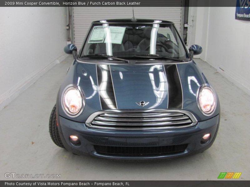 Horizon Blue / Punch Carbon Black Leather 2009 Mini Cooper Convertible