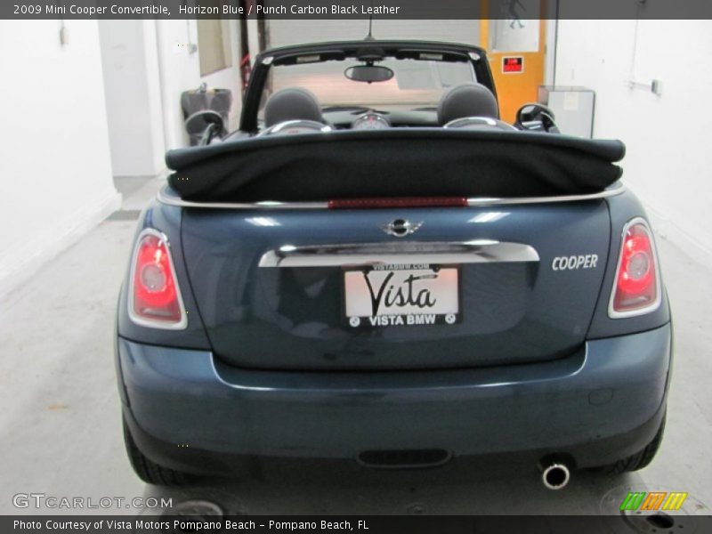 Horizon Blue / Punch Carbon Black Leather 2009 Mini Cooper Convertible