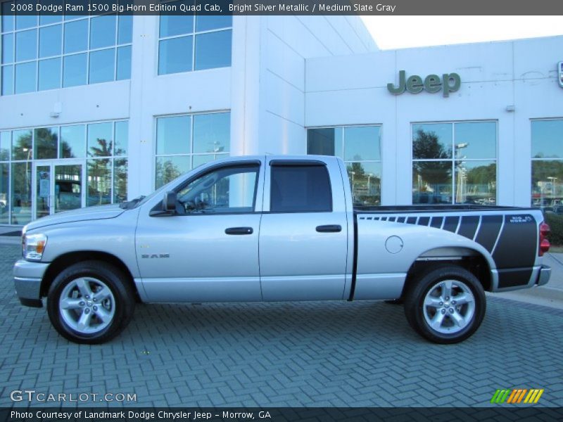 Bright Silver Metallic / Medium Slate Gray 2008 Dodge Ram 1500 Big Horn Edition Quad Cab