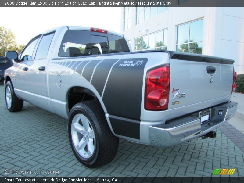 Bright Silver Metallic / Medium Slate Gray 2008 Dodge Ram 1500 Big Horn Edition Quad Cab