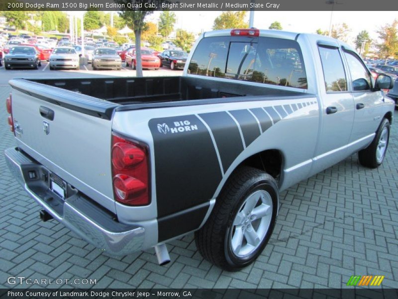 Bright Silver Metallic / Medium Slate Gray 2008 Dodge Ram 1500 Big Horn Edition Quad Cab