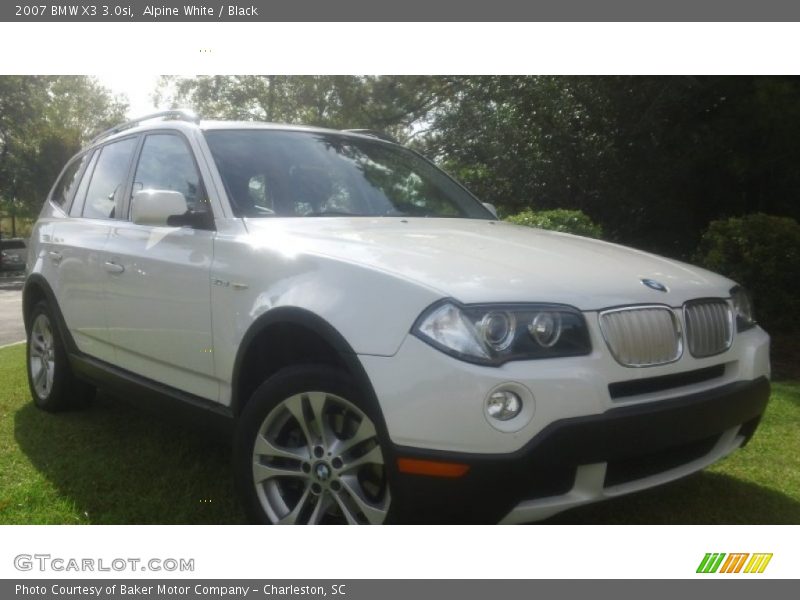 Alpine White / Black 2007 BMW X3 3.0si