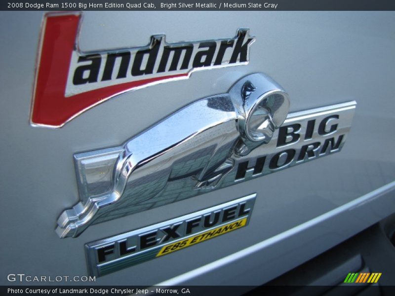 Bright Silver Metallic / Medium Slate Gray 2008 Dodge Ram 1500 Big Horn Edition Quad Cab