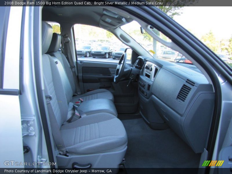 Bright Silver Metallic / Medium Slate Gray 2008 Dodge Ram 1500 Big Horn Edition Quad Cab