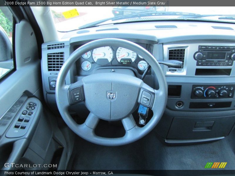 Bright Silver Metallic / Medium Slate Gray 2008 Dodge Ram 1500 Big Horn Edition Quad Cab