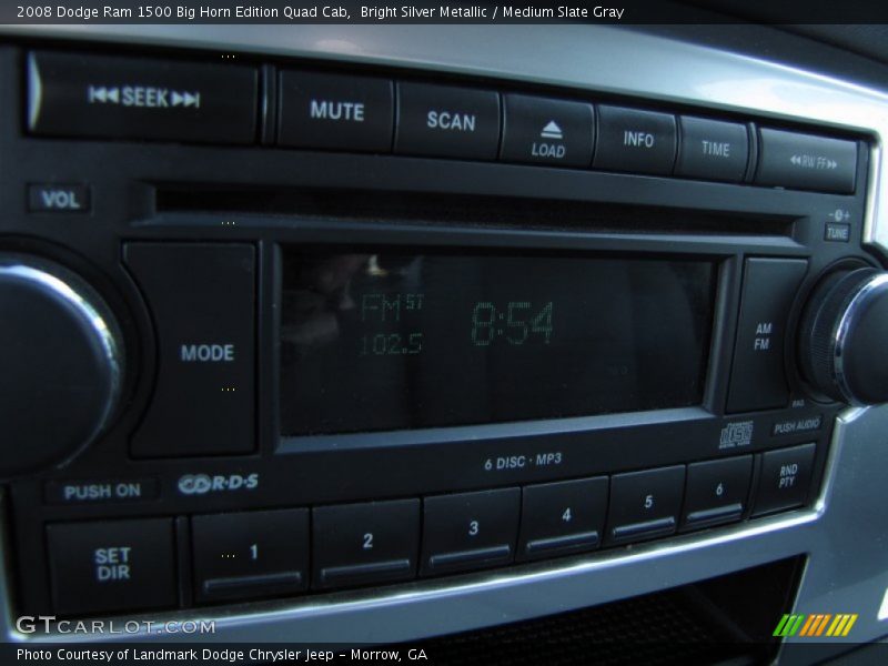 Bright Silver Metallic / Medium Slate Gray 2008 Dodge Ram 1500 Big Horn Edition Quad Cab