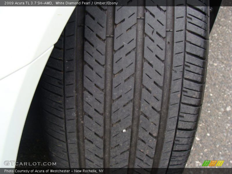 White Diamond Pearl / Umber/Ebony 2009 Acura TL 3.7 SH-AWD