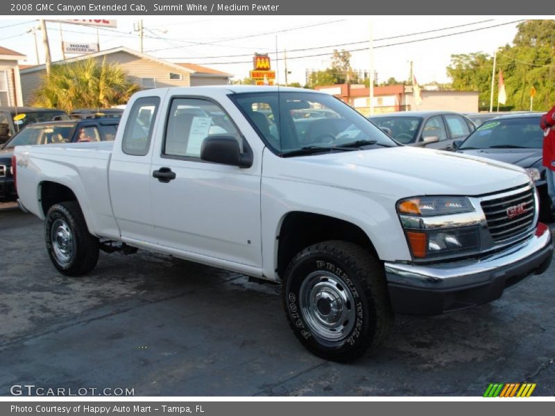Summit White / Medium Pewter 2008 GMC Canyon Extended Cab