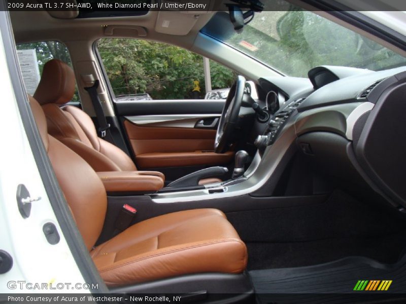White Diamond Pearl / Umber/Ebony 2009 Acura TL 3.7 SH-AWD